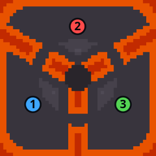 Emberfall: the map from above, 3 numbered start positions