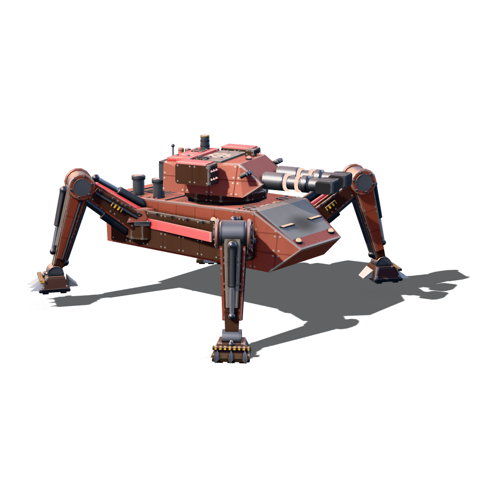 The Behemoth, a Dominion four-legged siege crawler with plasma cannons