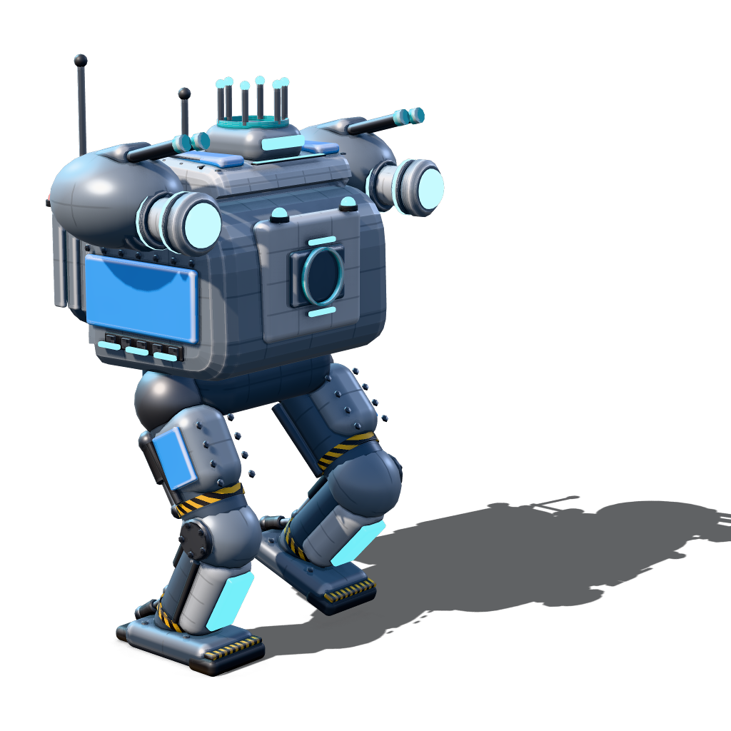 The Colossus, a Concord experimental walker with twin shoulder beam projectors